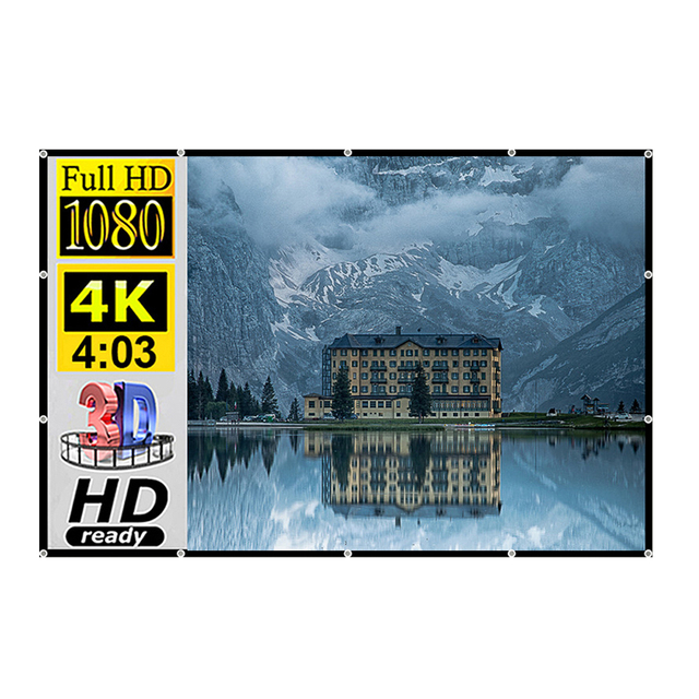 Fast Fold 40ft Video Alr Projector Screen Fabric 4K HD 16 9 50 80 100  120 Inch  Alr Diy Projector Screen Hooks for Outdoor Home