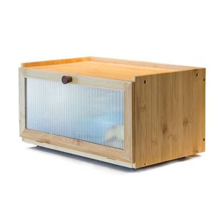 Factory Price High Standard Eco-Friendly Big Bamboo Food Kitchen Bread Storage Box