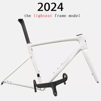 Promotion : Cadre de Vélo en Carbone 700c à Routage Interne Complet, Kit Cadre de Vélo de Route à Disque en Carbone OEM, Design Aéro, avec Cintre