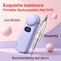 Stylo perceuse à ongles sans fil professionnel populaire à couple élevé 40000 tr/min, lime à ongles électrique haute vitesse, batterie 2000 mAh portable