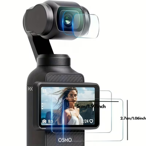ฟิล์มกันรอยหน้าจอสำหรับ DJI Pocket Series ของแท้ OEM แบบใส HD กระจกนิรภัยป้องกันรอยนิ้วมือ สำหรับกล้องวิดีโอ หน้าจอสัมผัส - Product Image 1