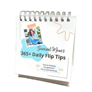 Custom 365 Days Tear off Metal Spiral Binding Desk Calendar Table and Wall Promotion Office Calendar Made of Paper