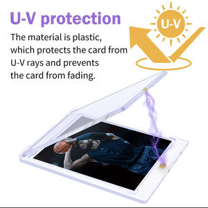 XXH-One Touch Porte-cartes magnétique 35PT Toploader Étui <span class=keywords><strong>rigide</strong></span> en plastique transparent pour cartes à collectionner Protecteur de boîtier magnétique - Product Image 2