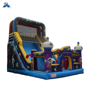 LilyToys - Pista de Obstáculos Inflable Grande Personalizada con Diseño de Astronauta Espacial, con Tobogán, <span class=keywords><strong>para</strong></span> Fiestas al Aire Libre y Parques de Diversiones Infantiles - Product Image 1