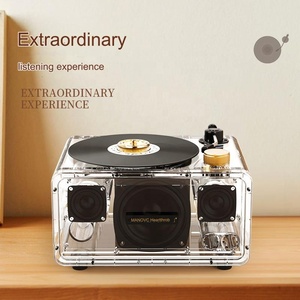 <span class=keywords><strong>C1</strong></span> Haut-Parleur En Bois Enceinte Bois Lecteur Audio Portable Rétro Vintage Vinyle Tourne-disque En Bois Bleu Tooh Haut-Parleur - Product Image 3