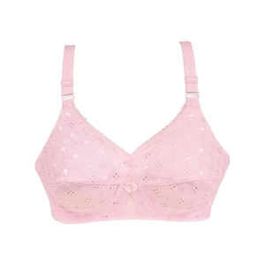 Soutien-gorge en dentelle tissée grande taille pour femme avec bretelles ajustables, offrant un confort de bonnet complet, bande dorsale large, tailles étendues et soutien tout au long de la journée - Product Image 1