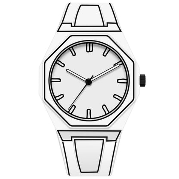 Antique Fashion Coin Minimalist Quartz Watch Elegant Stainless Steel Case Colorful Polycarbonate Dial Silicone Strap 5BAR Water