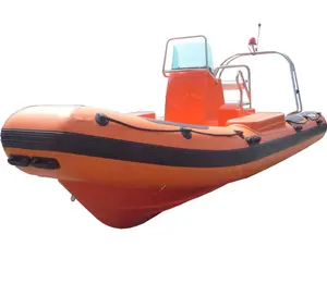 18ft RIB540 dalam V rangka serat kaca PVC/Hypalon dengan tempat duduk penyelam konsol tengah untuk memancing perahu tiup perahu rib