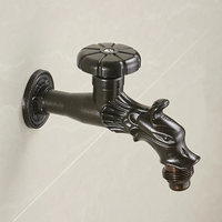 Robinet mural pour salle de bain, robinet de toilette, robinet froid, robinet extérieur pour jardin, robinet en laiton antique bronze, robinet pour lave-linge
