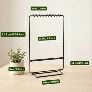 แท่นวางเครื่องประดับทรงสี่เหลี่ยม Ecofind ทันสมัย ปรับได้ สำหรับจัดระเบียบสร้อยคอและแหวนบนโต๊ะ - Product Image 3