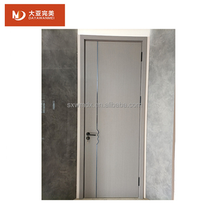 Md Merk Modern <span class=keywords><strong>Design</strong></span> Waterdichte Wpc Flush Deur Hardware Pvc Badkamer Deur Huid Voor Hotel Interieur Hout En Wpc Combinatie - Product Image 3