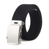 Ceinture Tactique d'Extérieur pour Hommes en Toile de Coton Blanche, Boucle en Métal, Ceinture de Chasse et de Randonnée en Tissu
