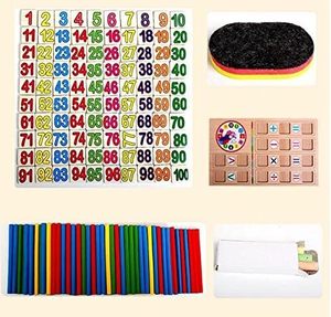 Orologio multifunzionale in legno gioco cognitivo calcolo matematica <span class=keywords><strong>scatola</strong></span> di apprendimento <span class=keywords><strong>Montessori</strong></span> scheda di educazione precoce per bambini - Product Image 6