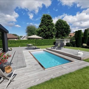 Villa de villégiature Couverture de piscine automatique WPC Deck Couverture coulissante de piscine - Product Image 4