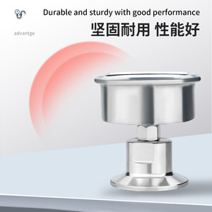 Manomètre à diaphragme en acier inoxydable YTP60ZBF, connexion à pince de 60 mm pour la mesure de la pression hydraulique, de l'air et de l'huile - Product Image 2