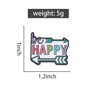 Pin esmaltado con flecha colorida, broche de estilo de dibujos animados, mochila, insignia de solapa, regalo de joyería para niños y amigos - Product Image 6