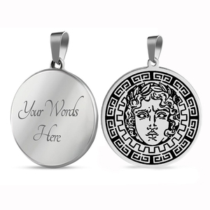 Collar con Colgante de Acero Inoxidable con Talismán Cortado con Láser, Amuleto de <span class=keywords><strong>Apolo</strong></span>, <span class=keywords><strong>Dios</strong></span> Solar Pagano de la Antigua Grecia - Product Image 3