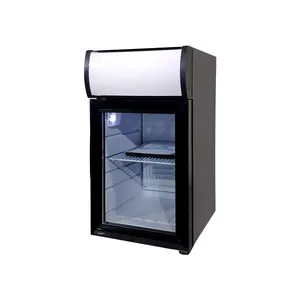 Meisda SC21B 21L Transparent Fridge Single-Temperature Counter Top Refrigerator Economical for Department Stores