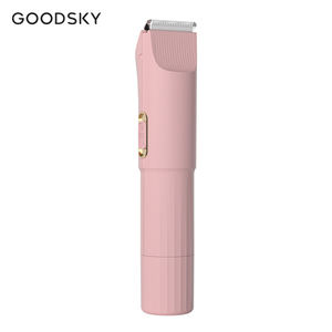 GOODSKY <span class=keywords><strong>Rasoir</strong></span> Électrique <span class=keywords><strong>Femme</strong></span> Rechargeable 2-en-1 à Double Tête, Tondeuse Bikini et Épilateur Facial Indolore Portable pour Usage Domestique - Product Image 5