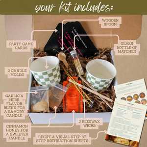Kit DIY de bougies comestibles au beurre - Cadeau idéal pour l'accueil et l'amusement, incontournable pour les hôtes de fête avec <span class=keywords><strong>bougie</strong></span> à tremper le pain - Product Image 2