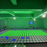 Lumières LED pour piste de danse, interactives, à changement de couleur RVB, IP66, activées par capteur, CRI 90, matériau ABS, garantie de 2 ans