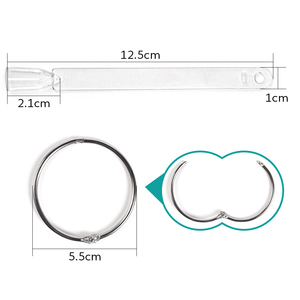 Palette de présentation carrée en ABS pour 50 échantillons de vernis à ongles avec anneau métallique pour usage sur les doigts, idéale pour la pratique et la présentation de couleurs de gel. - Product Image 3