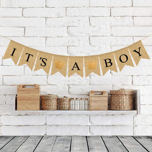 Льняной баннер «Мальчик или Девочка» для вечеринки по определению пола ребенка, гирлянда-флажки в форме ласточки, украшения для вечеринки по определению пола ребенка - Product Image 5