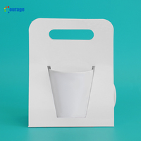 Boîte d'Emballage pour Tasses à Sublimation en Carton Blanc avec Poignée, Vente en Gros
