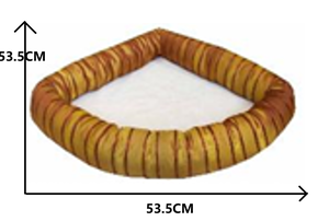 Meiweipet Large Deep Yellow Plüsch Hunde bett Anti-Rutsch-Katzen schlafs ofa Fächerförmig mit niedlichen bedruckten Falten für Hunde und Katzen - Product Image 6