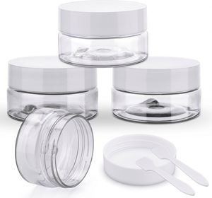 Pot cosmétique en acrylique vide pour crème visage, crème pour le corps et crème contour des yeux, avec couvercle à vis, disponible en 5g, 10g, 15g, 30g, 50g - Product Image 1
