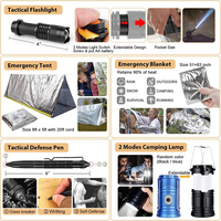 Kit de survie d'urgence populaire 250 pièces en plein air désert SOS sac de chasse tactique aventure Camping accessoires trousses de premiers soins