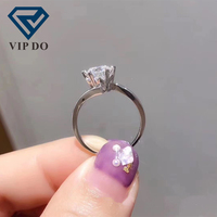 Bague personnalisée en or pur 9K 10K 14K 18K taille ronde 0,5 ct-6ct D-VVS diamant de laboratoire bijoux pour femmes bague de promesse bijoux de mode