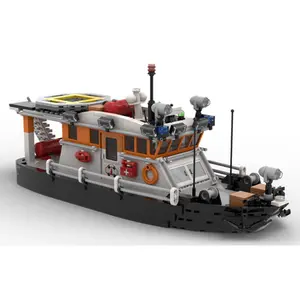 MOC-61813 De Kustwachtboot Bouwstenen Blokken Kinderkinderen Speelgoed 601 Stks/set