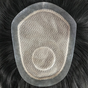 Perruque naturelle invisible pour hommes Miao Yang MY-245, cheveux courts, tissée à la main, 60 points de fixation, cheveux naturels du Henan - Product Image 1