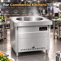 Marmite de cuisson électrique à commande numérique, machine de cuisson commerciale pour la préparation de viandes, soupes, œufs et plats préparés