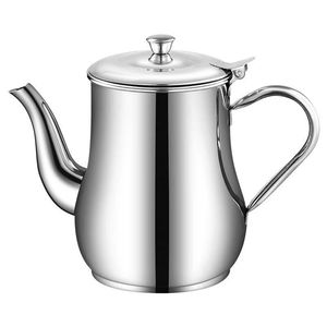 Théière en acier inoxydable avec couvercle, design moderne, pour le thé, le café, utilisation en cuisine - Product Image 5