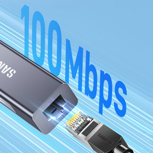 SAMZHE USB 2.0 Splitter zu <span class=keywords><strong>Ethernet</strong></span>-Anschluss Erweiterungsdock RJ45 100Mbps Laptop Kabelgebundener Netzwerk-Hub LAN-Schnittstellen-Erweiterungskonverter - Product Image 2