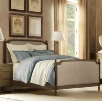 Ensemble de lit de luxe moderne en bois massif, cadre de lit plateforme minimaliste, mobilier d'intérieur contemporain