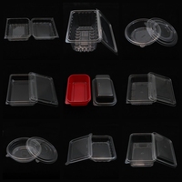plastique transparent framboises myrtilles boîtes d'emballage blister rectangulaires salade de fruits pizza sushi gâteau