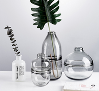Vase cylindrique en verre, style nordique, grand, transparent, hydroponique, décoration d'intérieur, créatif, Noël, terrarium moderne, décoration de table