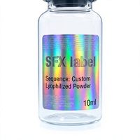 Étiquettes holographiques pharmaceutiques professionnelles pour flacons de 3 ml, 5 ml, 10 ml, autocollants de sécurité irisés arc-en-ciel, impression UV disponible