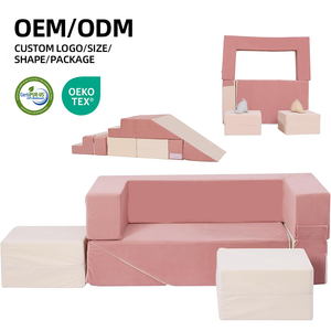 Sofá Modular para Niños, Convertible en Bloques de Espuma para Jugar, con Tobogán, para Sala de Juegos o Dormitorio, Venta al Por Mayor OEM - Product Image 1