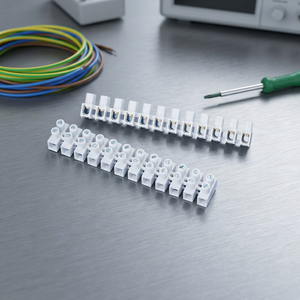 Hot Sale Taiwan Brand Easy-To-Install White/Black PP & Steel <b>Terminal</b> Block PA20P UL94V-2 Fire-proof 32A 450V - Product Image 2