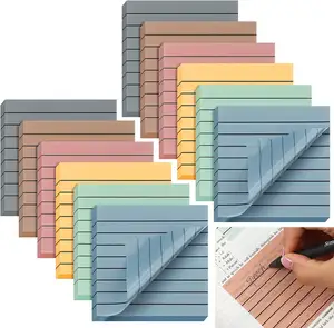 3*3 Lined Sticky Notes Transparent Sticky Page Markers Notes,Plastic Memo Holder Sticky Note Supplier