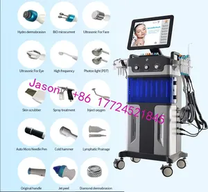 14 En 1 Hydro Care máquina facial hidrodermoabrasión Hydra spa equipo multifunción Hydro Jet Peel máquina de microdermoabrasión