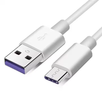 Kabel Data Ponsel USB 2.0 Tipe C 5A, Kabel Pengisian Cepat PVC USB-C, Kabel Pengisian Super Cepat, Promo Panas