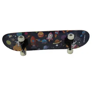 Monopatín completo de alta calidad, tabla de skate de diseño OEM, de madera de arce canadiense, PLACA PLANA, 4 ruedas