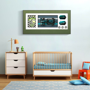 3D khối xây dựng xe trang trí sơn mới hợp thời trang hiện đại nghệ thuật F1 đua treo bức tranh - Product Image 2