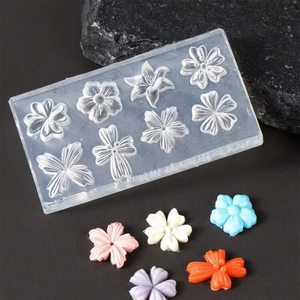 1 pièce Moule en silicone transparent pour motifs floraux d'ongles, Gabarit <span class=keywords><strong>de</strong></span> manucure en gel <span class=keywords><strong>de</strong></span> <span class=keywords><strong>silice</strong></span>, Outil <span class=keywords><strong>de</strong></span> découpe pour nail art - Product Image 6