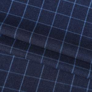 意大利风格套装新款设计弹力色染格子涤纶粘胶tr西装外套面料 - Product Image 3